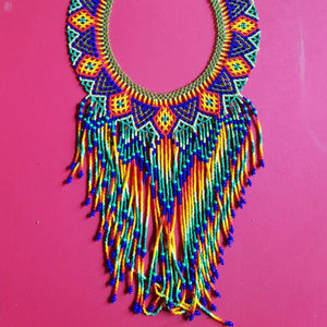 Native beaded necklace Colombian hand made sexy